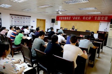 財(cái)鑫集團(tuán)組織全體黨員開(kāi)展“講規(guī)矩、有紀(jì)律”專題黨課教育