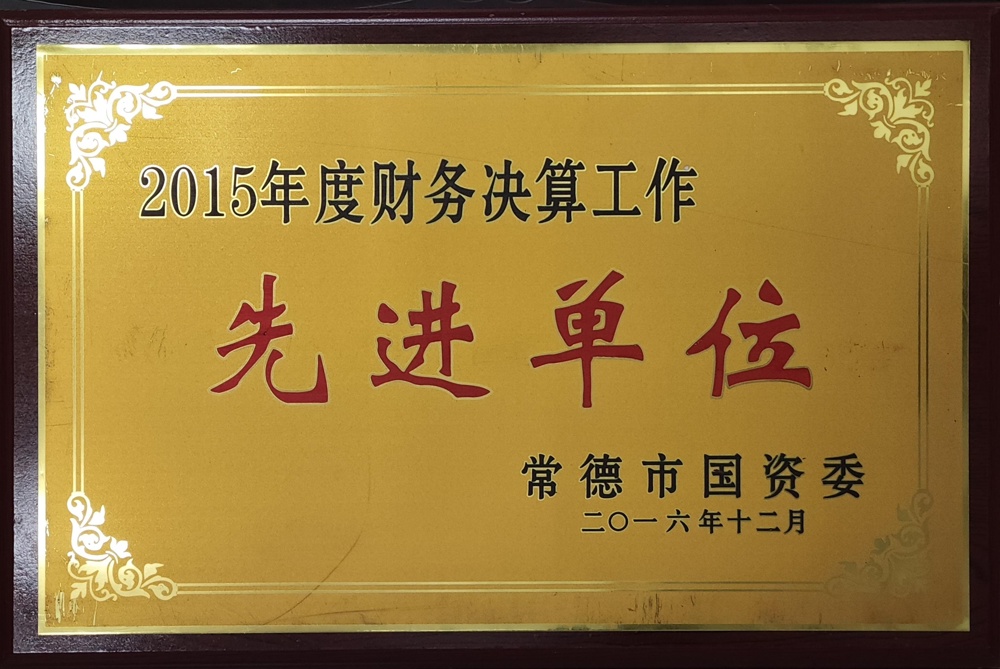 2015年度財務決算工作先進單位