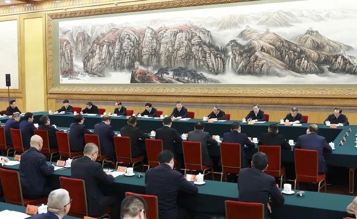 2月17日，中共中央總書記、國家主席、中央軍委主席習(xí)近平在京出席民營企業(yè)座談會并發(fā)表重要講話。新華社記者 王曄 攝